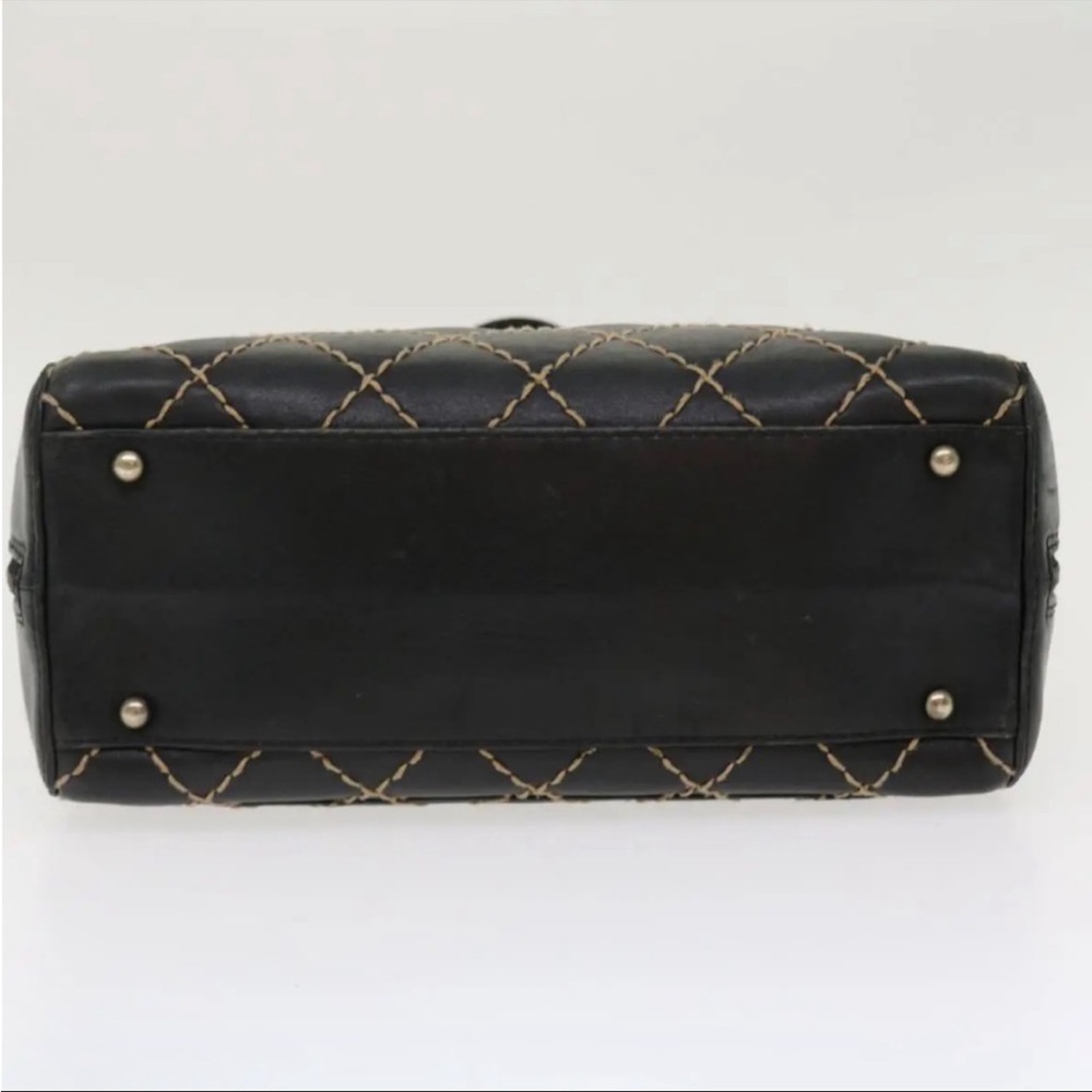 CHANEL WILD STICH QUILTED BLACK PURSE/ SHOULDER BAG - Picture 13 of 14